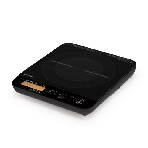 アイリスオーヤマ【IRIS】IHコンロ 液晶付き 1400W ブラック 大型液晶 据え置き型 IHC-T71-B【火力7段階】