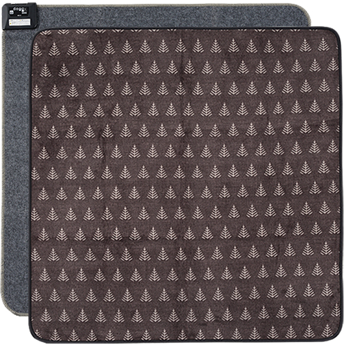 広電【KODEN】電気カーペット カバーセット 1畳スクエア グレイ ツリー柄 グレー ホットカーペット VWC112H-HK【ダニクリーン カバー丸洗い】