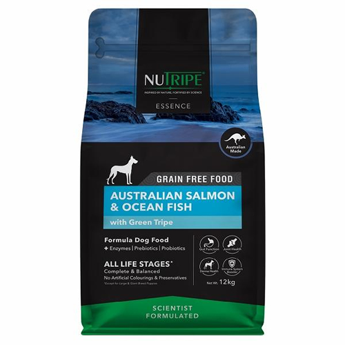 ファンタジーワールド【ペット用品】ニュートライプ DRY エッセンス サーモン＆オーシャンフィッシュ＆グリーントライプ 12kg NUT3503 P-8885003135032【ドッグフード】