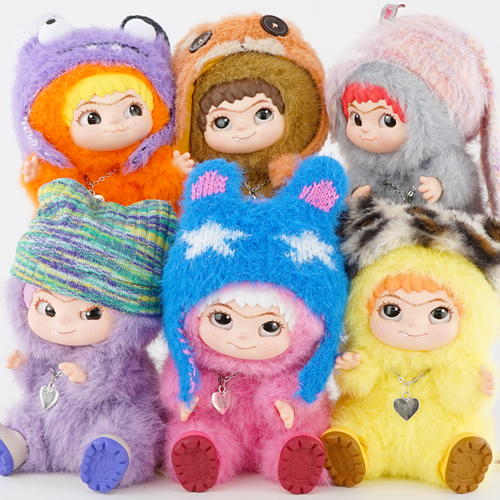 ハシートップイン【トレーディングマスコット】ワクク（WAKUKU） FUZZY TRENDY FUN PARTY 6個入りBOX H-4535147752568【ぬいぐるみ 人形 フィギュア】