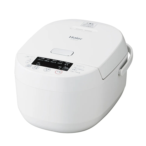 ハイアール【Haier】5.5合炊き マイコンジャー炊飯器 ホワイト JJ-M56B-W【大火力680W/低温調理/フラットフォルム】
