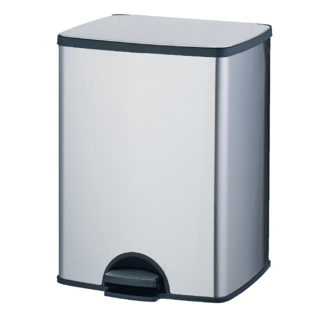 山崎産業【環境用品】ダストボックスFITステップSTH 14 底裏面滑り止め付き DP-39L-SB Y-4903180252787【ペダル式ゴミ箱 くず入れ ごみ箱】