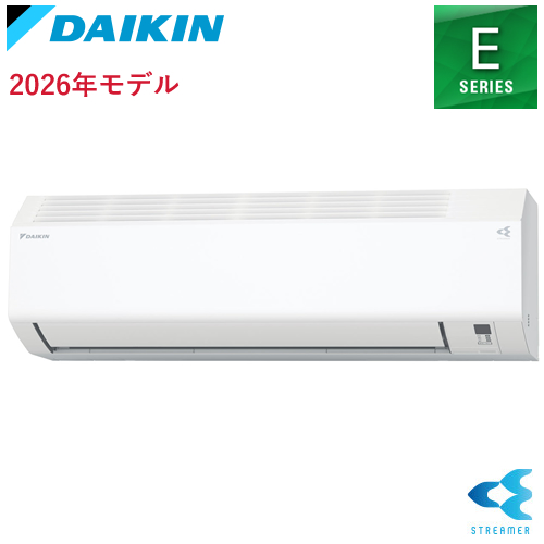 ダイキン【DAIKIN】2.8k ルームエアコン Eシリーズ ホワイト おもに10畳用 単相100V S286ATES-W【2026年モデル】