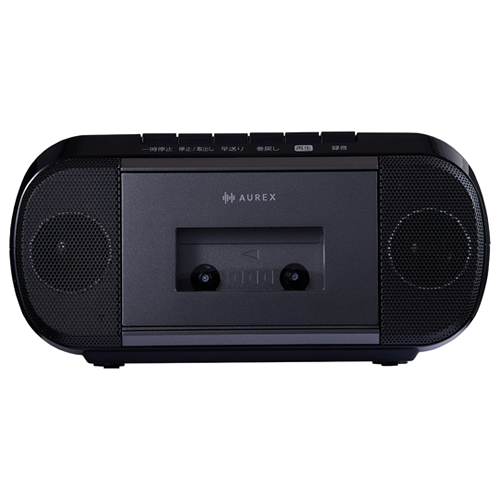 東芝【TOSHIBA】CDラジオカセットレコーダー AUREX ブラック Bluetooth搭載 ワイドFM CDラジカセ 高音質 AX-KCR80-K【高磁力スピーカー搭載】