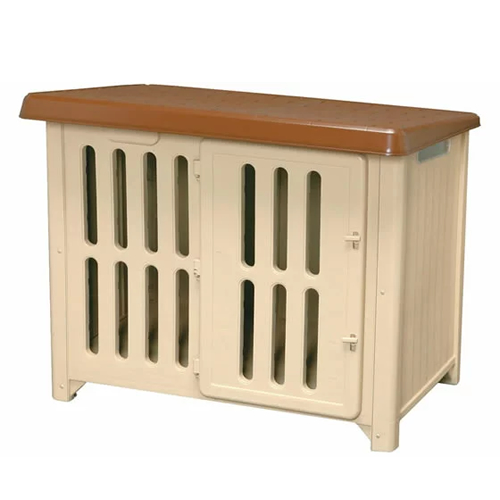 アイリスオーヤマ【ペット用品】ボブハウス 1200 ブラウン／ベージュ 犬小屋 犬舎 プラスチック製 I-4905009710720【ペット用ケージ ペット用ハウス ケージ】