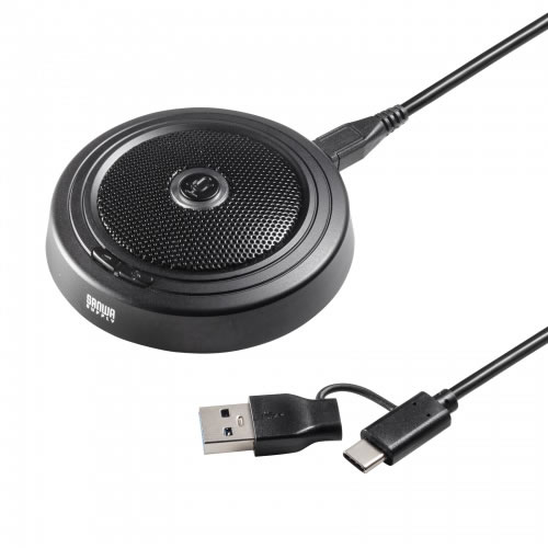 サンワサプライ【PCアクセサリー】ノイズキャンセルUSBマイク MM-MCTC03NC【フラット型】ケーブル長2m