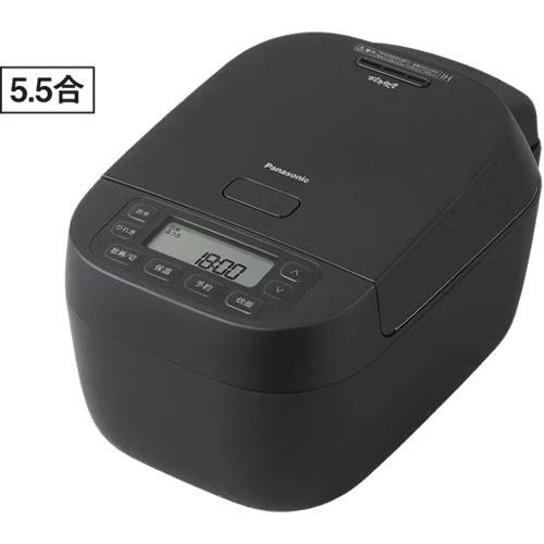 パナソニック【Panasonic】5.5合炊き 可変圧力IHジャー炊飯器 ブラック おどり炊き 大火力包み加熱 しゃもじ・軽量カップ付属 SR-N310E-K【備長炭釜】