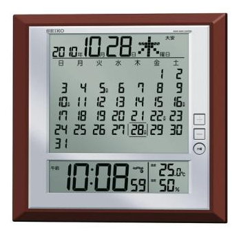 セイコー【特別特価】電波掛け時計デジタルカレンダー　SQ421B★【SQ-421B】【under5000】