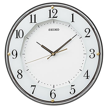 セイコー【SEIKO】電波クロック アナログ掛け時計 茶メタリック塗装 KX213B★【スタンダード】