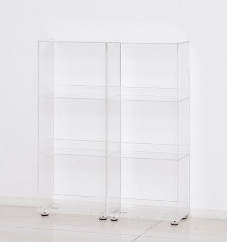 クロシオ【完成品】アクリリック 極薄コミック収納2個組 ※メーカー直送・代引き不可 KU4954877233695【インテリア家具・アクリル本棚】