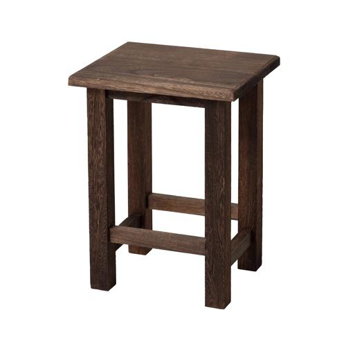 クロシオ【完成品】焼桐 角スツール ※メーカー直送・代引き不可 KU4954877648536【インテリア家具・サイドテーブルにも】