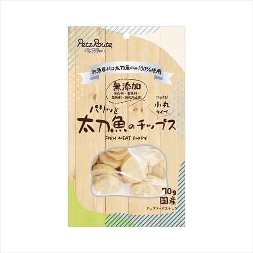 ペッツルート【ペット用品】パリッと太刀魚のチップス70g P-4984937684709