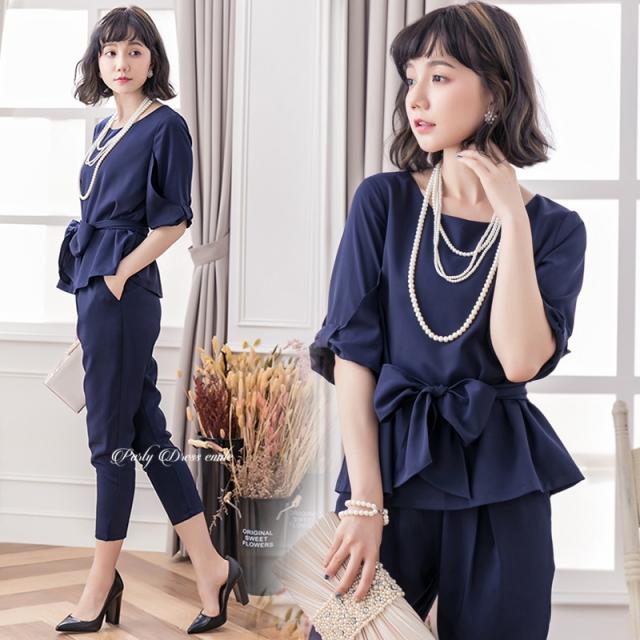 レビュー特典 パンツスーツ スーツ レディース 3点セット 大きい