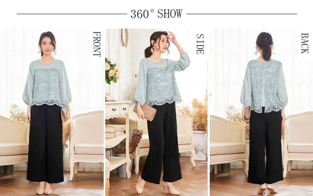 交換無料&レビュー特典 2点セット パンツスーツ スーツ レディース