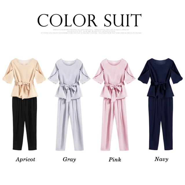 レビュー特典 パーティードレス パンツ 3点セット 結婚式 お呼ばれ