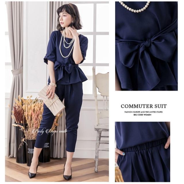 レビュー特典 パーティードレス パンツ 3点セット 結婚式 お呼ばれ