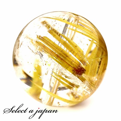 「1点もの 現品」 1粒売り ゴールドルチルクォーツ 11mm パワーストーン バラ売り 天然石 パワーストーン ばら売り ビーズ 穴あき 1玉売り : (SAJ) 「1点もの 画像現品」 ゴールドルチルクォーツ