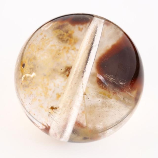 「1点もの 現品」 1粒売り 天然 オーラクォーツ ブラジル産 14mm パワーストーン バラ売り 天然石 パワーストーン ばら売り ビーズ 穴あき 1玉売り アクセサリー パーツ ハンドメイド アクセサリーパーツ 材料 天然石ビーズ パワーストーンビーズ_2