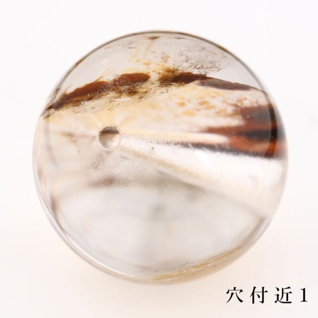 「1点もの 現品」 1粒売り 天然 オーラクォーツ ブラジル産 14mm パワーストーン バラ売り 天然石 パワーストーン ばら売り ビーズ 穴あき 1玉売り アクセサリー パーツ ハンドメイド アクセサリーパーツ 材料 天然石ビーズ パワーストーンビーズ_3