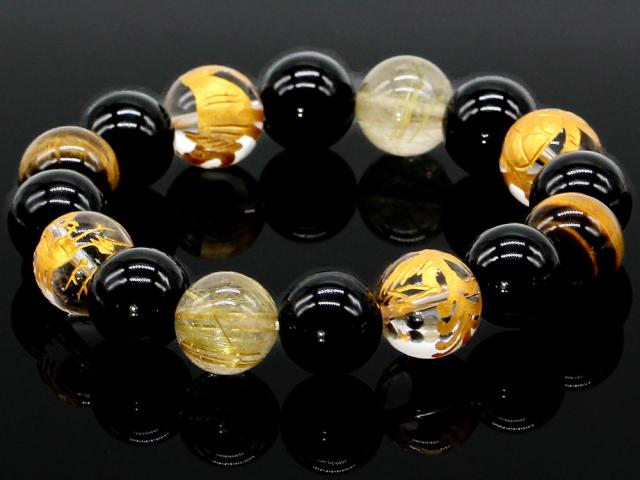 ブレスレット 天然石 パワーストーン メンズ オニキス タイガーアイ ルチルクォーツ 風水 浄化 原石 水晶 数珠 誕生石 おしゃれ かっこいい 金運 ゴールドルチルクォーツ パワーストーンブレスレット メンズブレスレット 天然石ブレスレット お揃い 腕輪_6