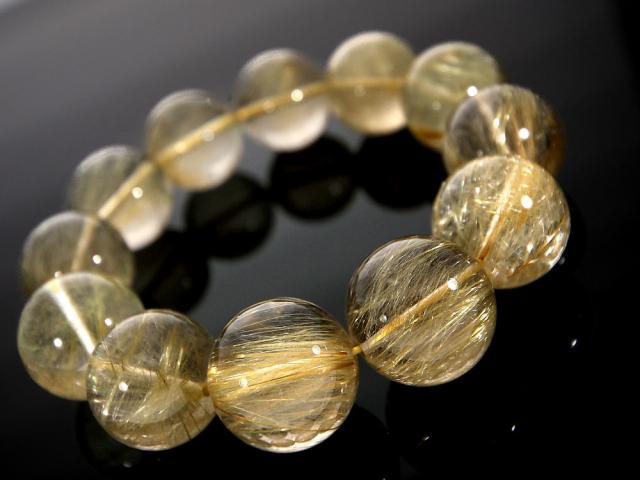 「1点もの 現品」 ラビットヘアー ゴールドルチルクォーツ ルチルクォーツ ブレスレット 18.9mm パワーストーン ブレスレット メンズ レディース 天然石 数珠 アクセサリー メンズブレスレット レディースブレスレット パワーストーンブレスレット 天然石ブレスレット 男性用_1