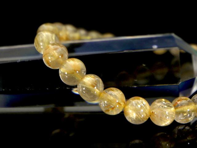 「1点もの 現品」 ゴールドルチルクォーツ ルチルクォーツ ブレスレット タイチンルチル 6.8mm パワーストーン ブレスレット メンズ レディース 天然石 数珠 アクセサリー メンズブレスレット レディースブレスレット パワーストーンブレスレット 天然石ブレスレット 男性用_2