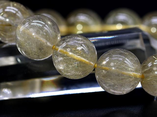 ゴールドルチル 14mm ブレスレット パワーストーン ブレスレット メンズ 天然石 数珠 アクセサリー メンズブレスレット パワーストーンブレスレット 天然石ブレスレット 男性用 ルチル ゴールドルチル 金運_1