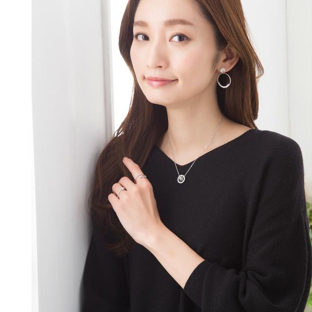 ネックレス レディース シルバー925 ペンダント 一粒 cz シンプル 金属アレルギー対応 ジュエリー アクセサリー ダブルリング SILVER925 プレゼント ギフト カジュアル ブライダル 大人 上品 女性用 ワンポイント ゴージャス エレガント キュービックジルコニア ペンダントト_4