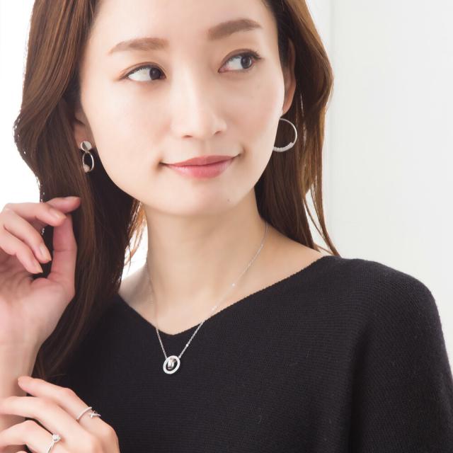 ネックレス レディース シルバー925 ペンダント 一粒 cz シンプル 金属アレルギー対応 ジュエリー アクセサリー ダブルリング SILVER925 プレゼント ギフト カジュアル ブライダル 大人 上品 女性用 ワンポイント ゴージャス エレガント キュービックジルコニア ペンダントト_5