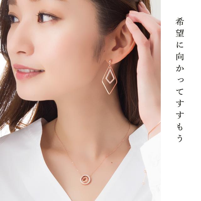 ネックレス レディース シルバー925 ペンダント 一粒 cz シンプル 金属アレルギー対応 ジュエリー アクセサリー ダブルリング ピンクゴールド SILVER925 プレゼント ギフト カジュアル ブライダル 大人 上品 女性用 ワンポイント ゴージャス エレガント キュービックジルコニ_1