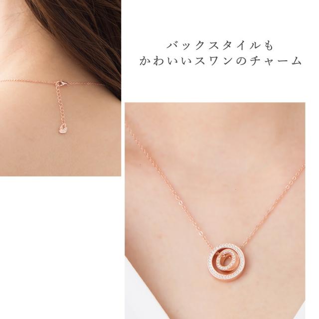 ネックレス レディース シルバー925 ペンダント 一粒 cz シンプル 金属アレルギー対応 ジュエリー アクセサリー ダブルリング ピンクゴールド SILVER925 プレゼント ギフト カジュアル ブライダル 大人 上品 女性用 ワンポイント ゴージャス エレガント キュービックジルコニ_4