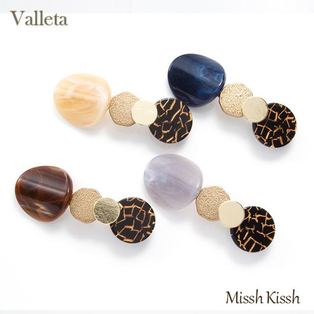 バレッタ ヘアアクセサリー ヘアアクセ ヘアアレンジ 大理石風 サークル メタル 髪留め 結婚式 パーティの通販はau Pay マーケット ミッシュキッシュ