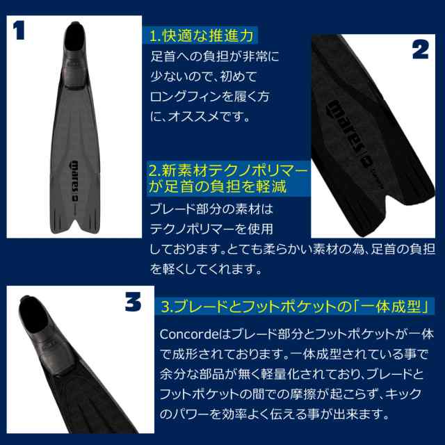 mares Concorde ロングフィン　未使用品