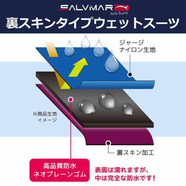 Salvimar サルビマー ウェットスーツ メンズ レディース 5.5mm 2ピース Kromick 銛 スピアフィッシング ダイビング 魚突き