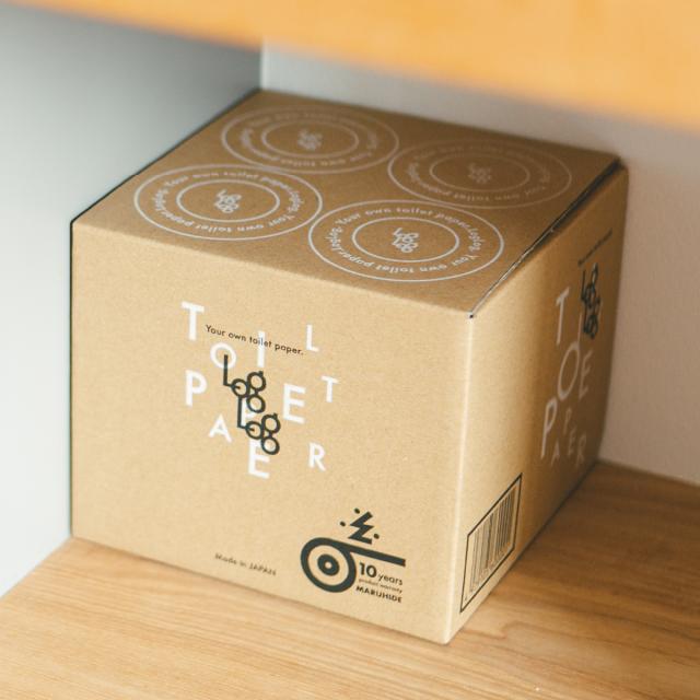 【ハート水引き「感謝」シール対応】10年保証 備蓄用トイレットペーパーLog Log 【MST-204】 70m×16ロール入 再生紙100% アルミ真空包装/丸英製紙　高知 長期備蓄の為に開発されたトイレットペーパー 防災グッズ 災害対策 防災啓蒙活動やお礼 粗品にも活躍するボックス入りの通販は