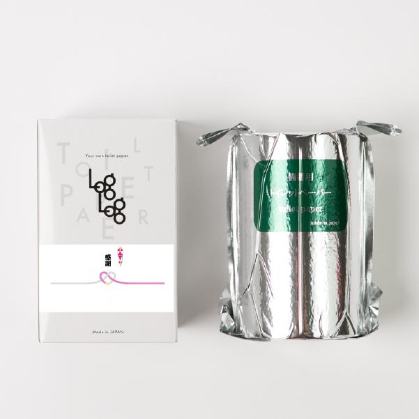 【ハート水引き「感謝」シール対応】10年保証 備蓄用トイレットペーパーLog Log 【MST-204】 70m×16ロール入 再生紙100% アルミ真空包装/丸英製紙　高知 長期備蓄の為に開発されたトイレットペーパー 防災グッズ 災害対策 防災啓蒙活動やお礼 粗品にも活躍するボックス入りの通販は