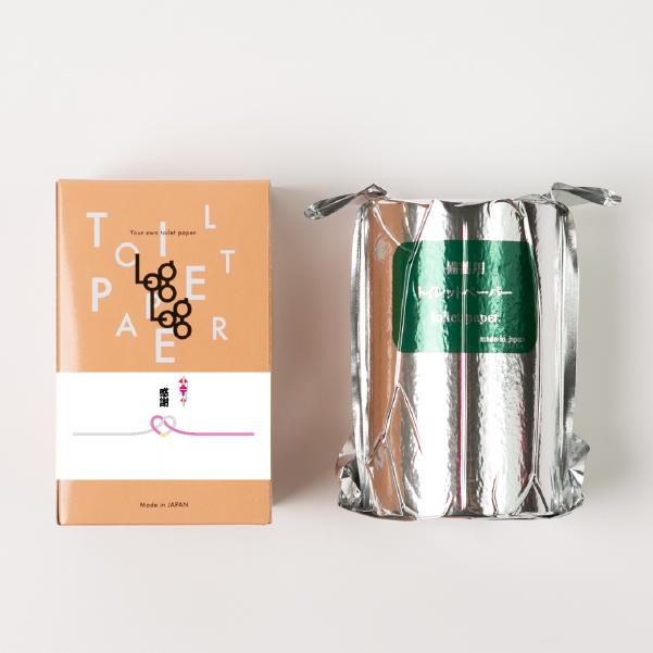 【ハート水引き「感謝」シール対応】10年保証 備蓄用トイレットペーパーLog Log 【MST-204】 70m×16ロール入 再生紙100% アルミ真空包装/丸英製紙　高知 長期備蓄の為に開発されたトイレットペーパー 防災グッズ 災害対策 防災啓蒙活動やお礼 粗品にも活躍するボックス入りの通販は