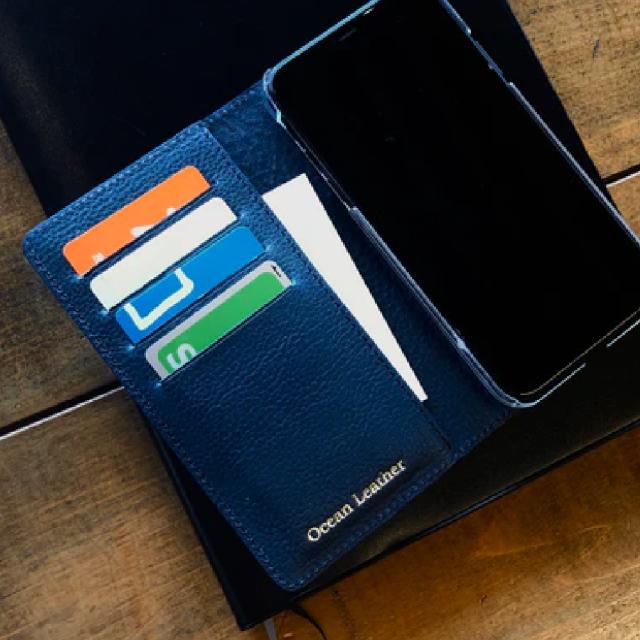 手帳型スマホケース フィッシュレザー/マダイ オーシャンレザーブランド fish leather 鯛 魚皮を魚革に ギフトラッピングOK 誕生日 記念日 就職祝 入学卒業 学業お守り 長寿 スマートフォンケース　i-phone用　アンドロイド用他汎用ケース_6