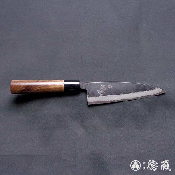 舟行黒打ち包丁　150mm/両刃/青紙2号/胡桃/日本製/徳蔵刃物・TOKUZO KNIVES・JAPAN・Kitchen Knives・包丁