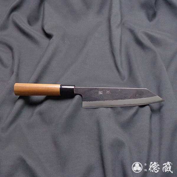 切付黒打ち包丁　165mm/両刃/青紙2号/胡桃/日本製/徳蔵刃物・TOKUZO KNIVES・JAPAN・Kitchen Knives・包丁