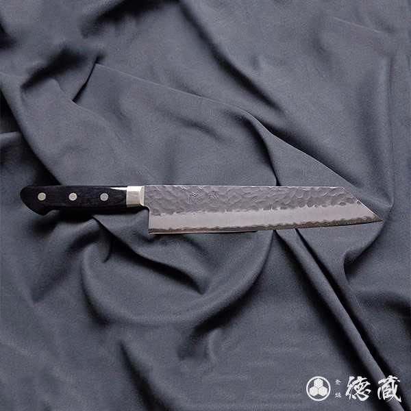 切付ハイブリッド割込包丁　210mm/両刃/青紙スーパー/積層材(黒色)/日本製/徳蔵刃物・TOKUZO KNIVES・JAPAN・Kitchen Knives・包丁
