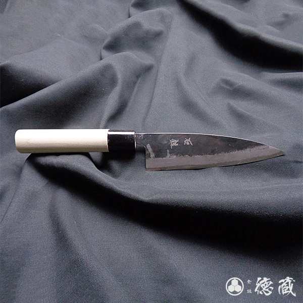 舟行黒打ち包丁　150mm/両刃/青紙2号/朴/日本製/徳蔵刃物・TOKUZO KNIVES・JAPAN・Kitchen Knives・包丁