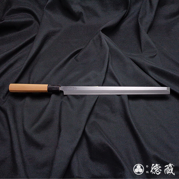 上白鋼　タコ引き包丁　イチイ八角柄　300mm/片刃/上白鋼/イチイ八角柄/日本製/徳蔵刃物・TOKUZO KNIVES・JAPAN・Kitchen Knives・包丁