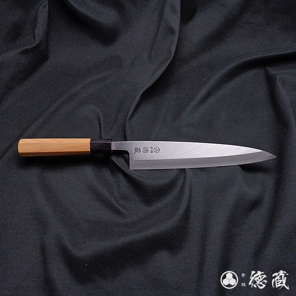 上白鋼　身卸包丁　イチイ八角柄　225mm/片刃/上白鋼/イチイ八角柄/日本製/徳蔵刃物・TOKUZO KNIVES・JAPAN・Kitchen Knives・包丁