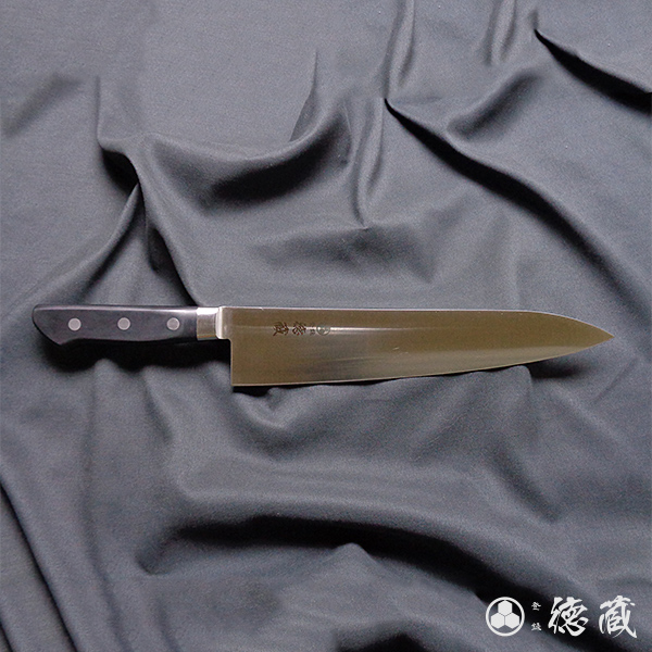牛刀　黒ハンドル　270mm/両刃/ＡＵＳ８/黒ハンドル/日本製/徳蔵刃物・TOKUZO KNIVES・JAPAN・Kitchen Knives・包丁