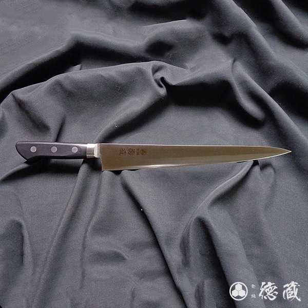 筋引　黒ハンドル　270mm/両刃/ＡＵＳ８/黒ハンドル/日本製/徳蔵刃物・TOKUZO KNIVES・JAPAN・Kitchen Knives