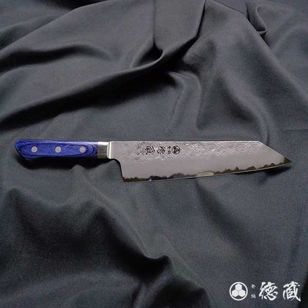 青二 切付包丁 青ハンドル 195mm/両刃/青紙2号/青ハンドル/日本製/徳蔵刃物・TOKUZO KNIVES・JAPAN・Kitchen Knives・包丁の通販は