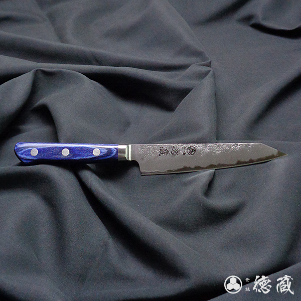 青二　切付ペティ包丁　青ハンドル　145mm/両刃/青紙2号/青ハンドル/日本製/徳蔵刃物・TOKUZO KNIVES・JAPAN・Kitchen Knives・包丁の通販は