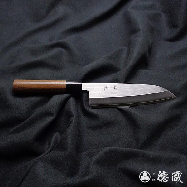 舟行黒打ち包丁　120mm/両刃/青紙2号/胡桃/日本製/徳蔵刃物・TOKUZO KNIVES・JAPAN・Kitchen Knives・包丁