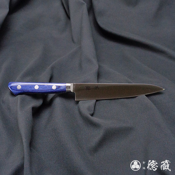 ステンレスペティナイフ　150mm/両刃/AUS8/積層材・青色/日本製/徳蔵刃物・TOKUZO KNIVES・JAPAN・Kitchen Knives・包丁の通販は